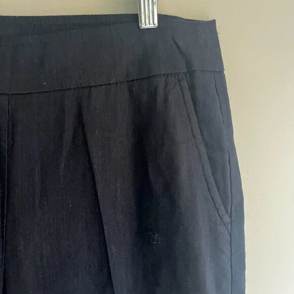 2/$30 CHICOS NAVY LINEN BLEND PANTS 0R - Picture 3 of 7